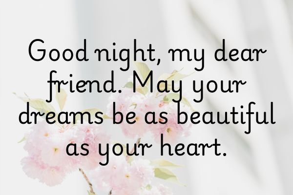 Good Night Friendship Message For Her